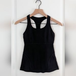 Lululemon athletic top in black with racer back size XS